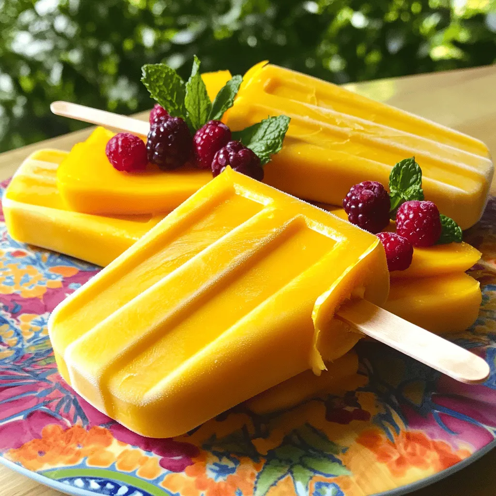 Mango Popsicles Refreshing Summer Treat for Everyone